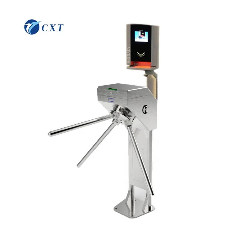 
Fitness Gym Entrance Slim Tripod Turnstiles Biometric Facial and Button Control Security Turnstiles 