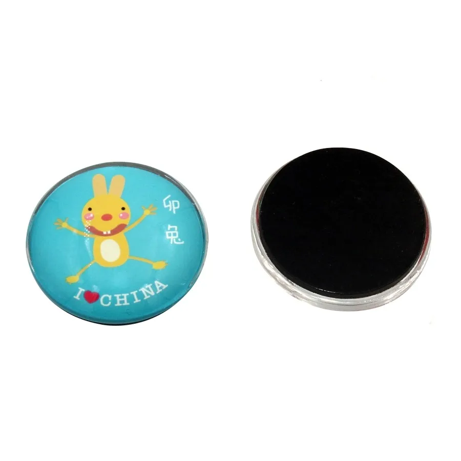 Promotional Gift Customized Crystal Glass Dome Fridge Magnet Round Dome Fridge Magnets on Fridge Door Magnet Sticker