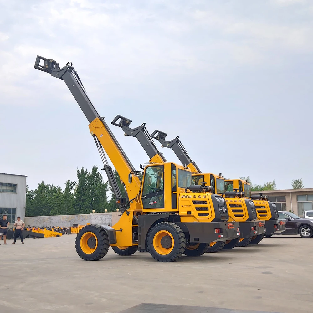 Wheel Telescopic Loader 4 Wheel Steering Mini Telehandler Telescopic Boom Loader