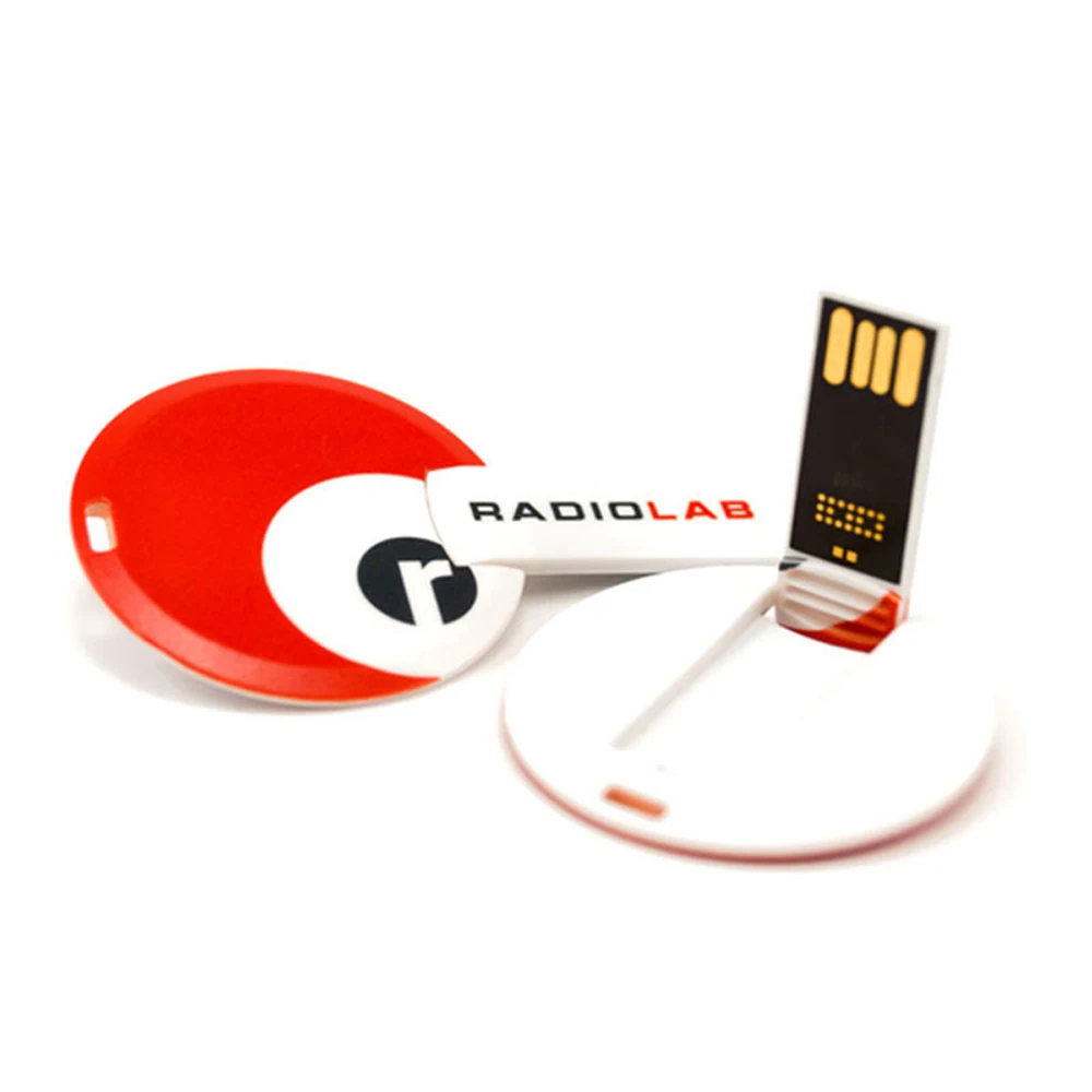 Digibloom Custom Logo Round Shape Usb 2.0 3.0 8GB 16GB 32GB Business Credit Card USB Flash Card Pen Drive