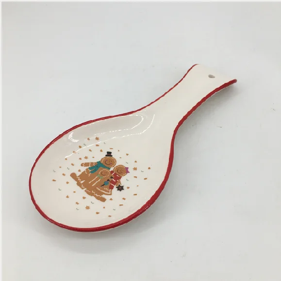 
Kitchen Utensil rests cooking tools Customize Ceramic soup decorative spoon rest holder 