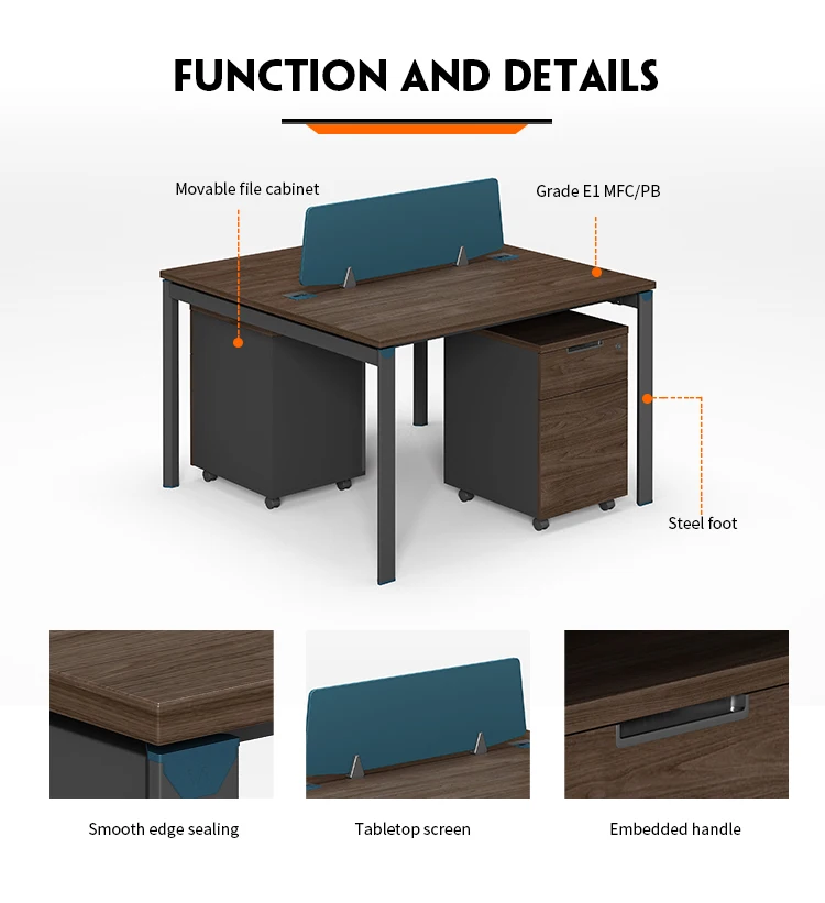 Высококачественный деревянный Рабочий стол для персонала офисный 2 4 6 человек офисная мебель офиса