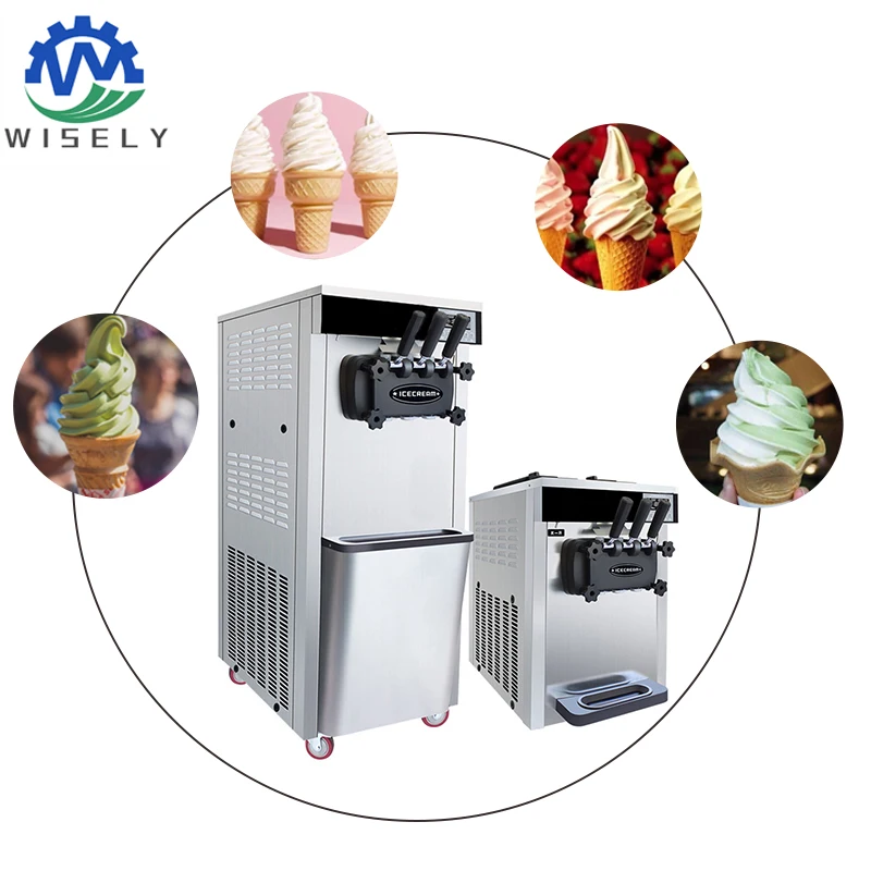 WSL 2024 Wholesale 10-50L/H Mobile Ice Creme Machine Hard Ice Cream Gelato Machine For Small Business