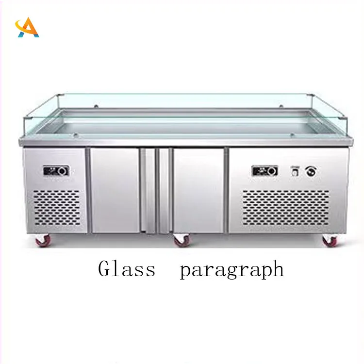 China Supplier Customize Professional Commercial Refrigeration Salad Counter Stainless Steel Workbench Pizza Counter