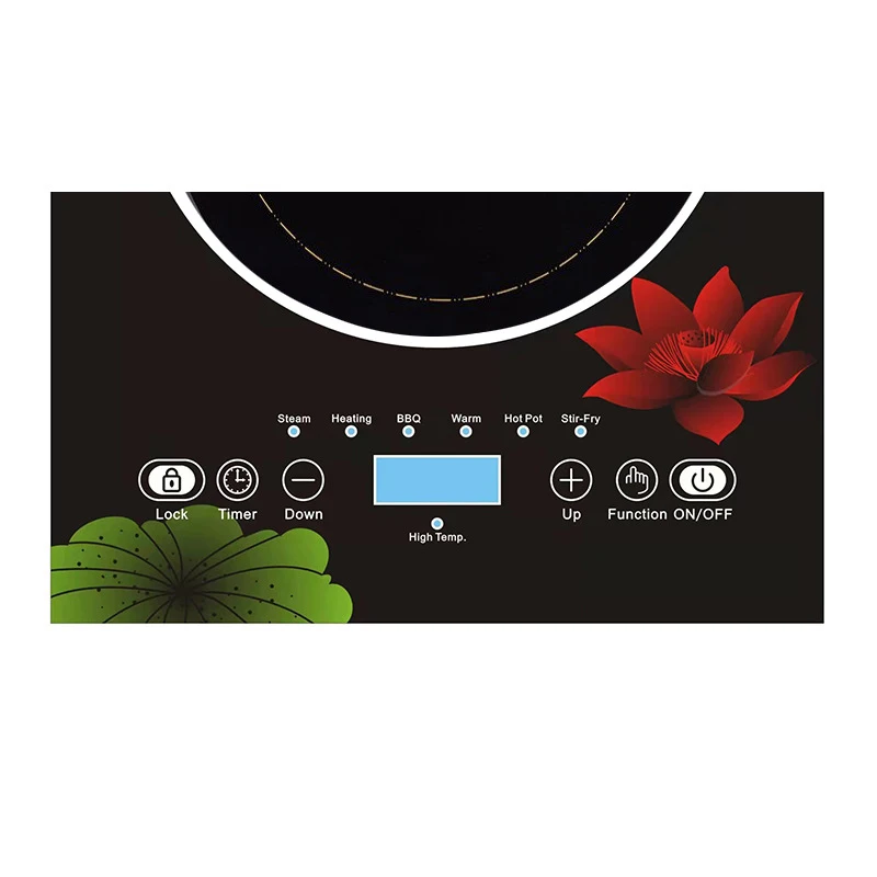 Best Quality 2200W Electric Cook Top Durable Induction Heating Waterproof Stainless Steel Aluminum Stove Knob Kitchen Battery