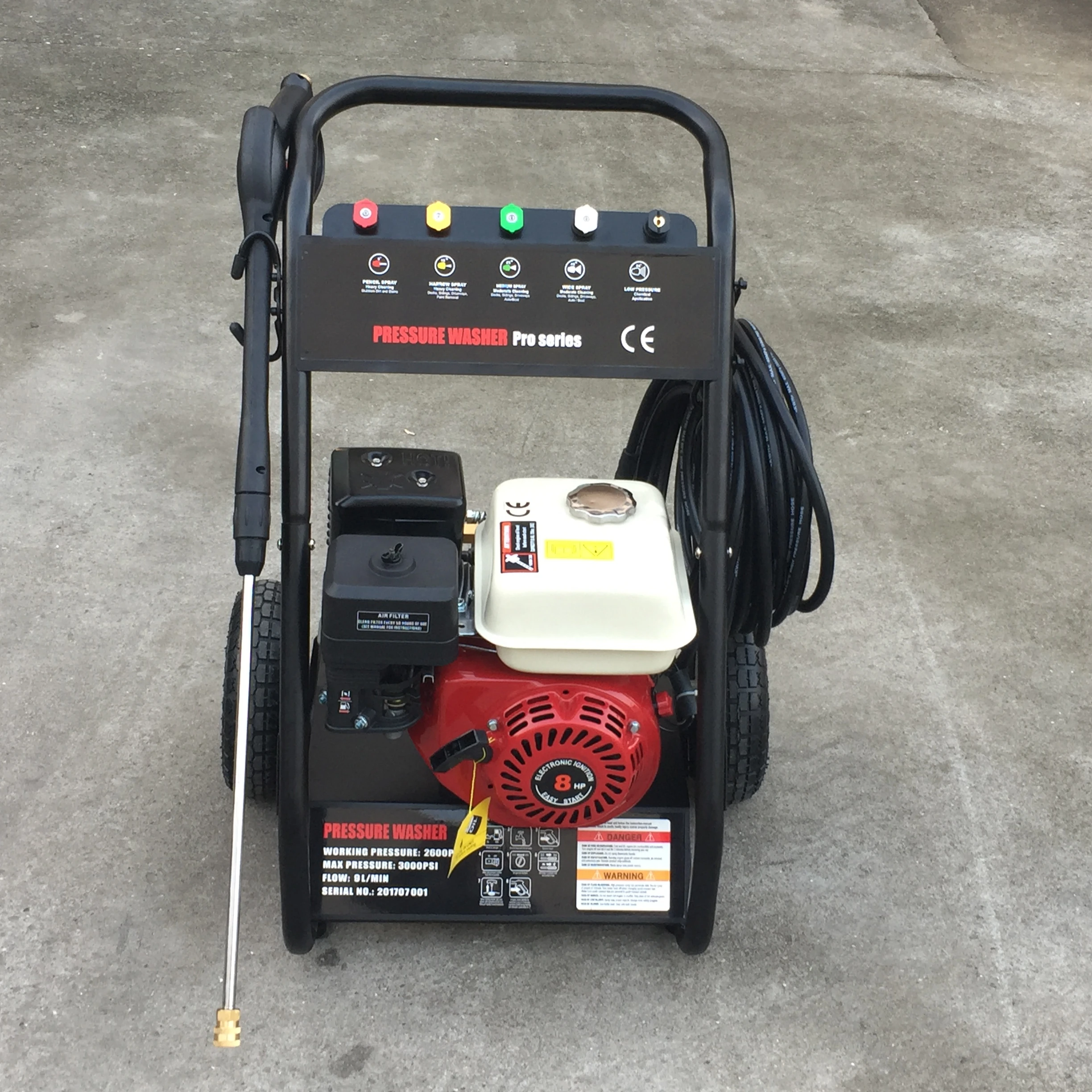 LORDMATE(CHINA) 7hp 208cc high pressure washer 4 stroke engine professional Water jet cleaner
