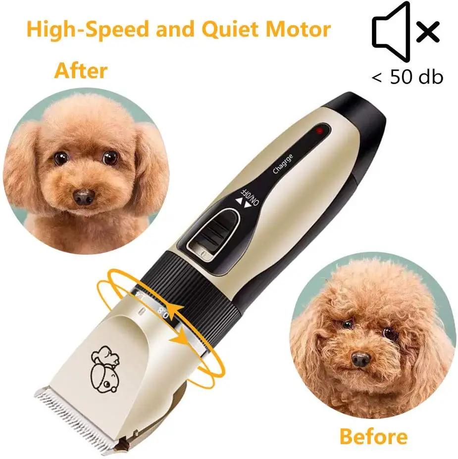 Pet Grooming Kit Professional Pet Hair Trimmer Set Grooming Dog Hair Clipper Trimmer Pet Clipper with Comb Scissor