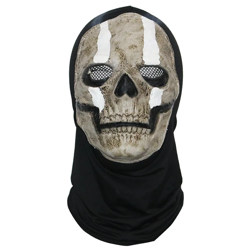 Allo Party Holiday Supplies Masks Face Halloween Cosplay Horror Ghost Face Halloween Skeleton Mask Creepy Ghost Mask Latex