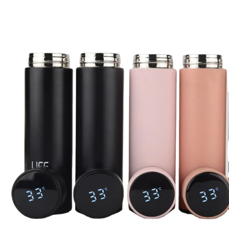 Smart Water Bottle 500ml Led Temperature Display Vaccum Stainless Steel Vacuum Flask With Screen