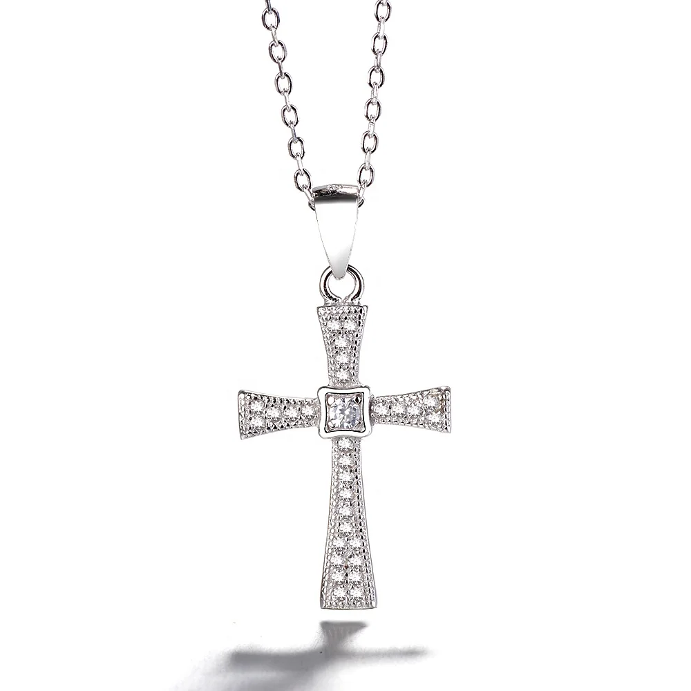 Wholesale Price Ladies 925 Sterling Silver Jewelry Cross Pendant