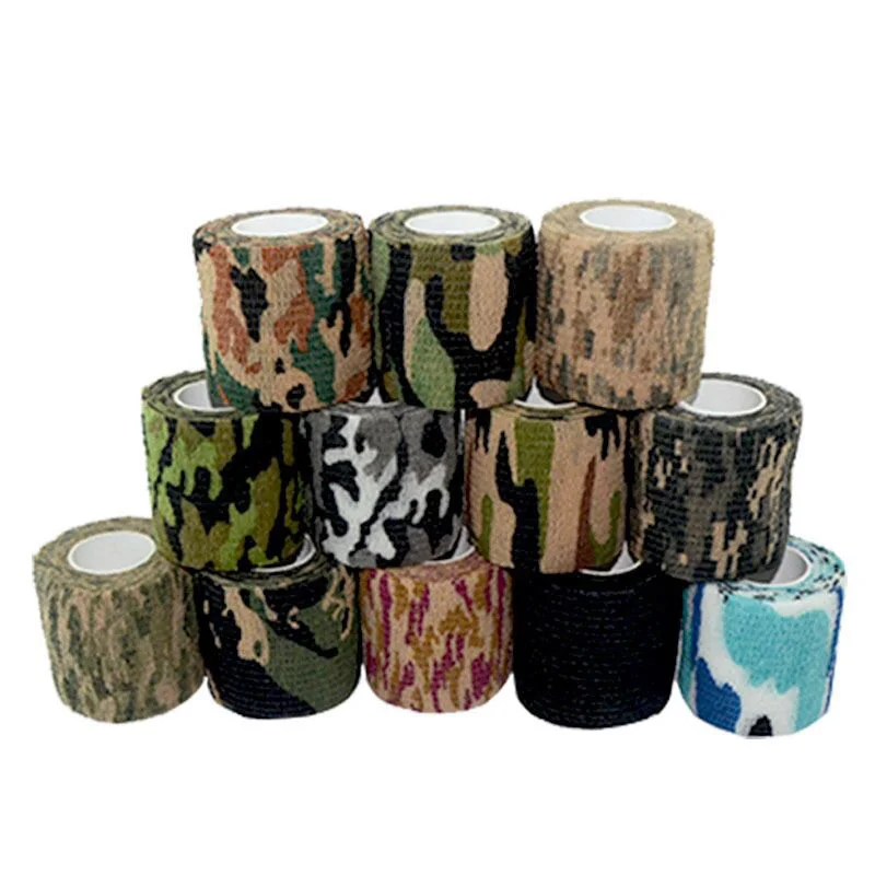 Outdoor Sports Vet Camo Wrap Tape Elastic Retention Bandage Self-Adhesive Camouflage Tape