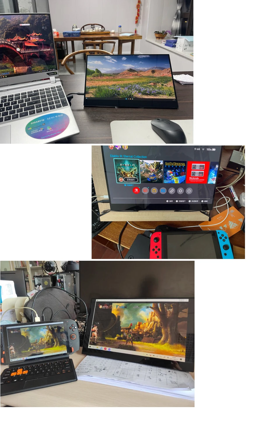 15.6 inch OLED touch portable display 4K mobile computer XBO/PS5/SWITCH external expansion screen 13.3 4k oled portable monitor