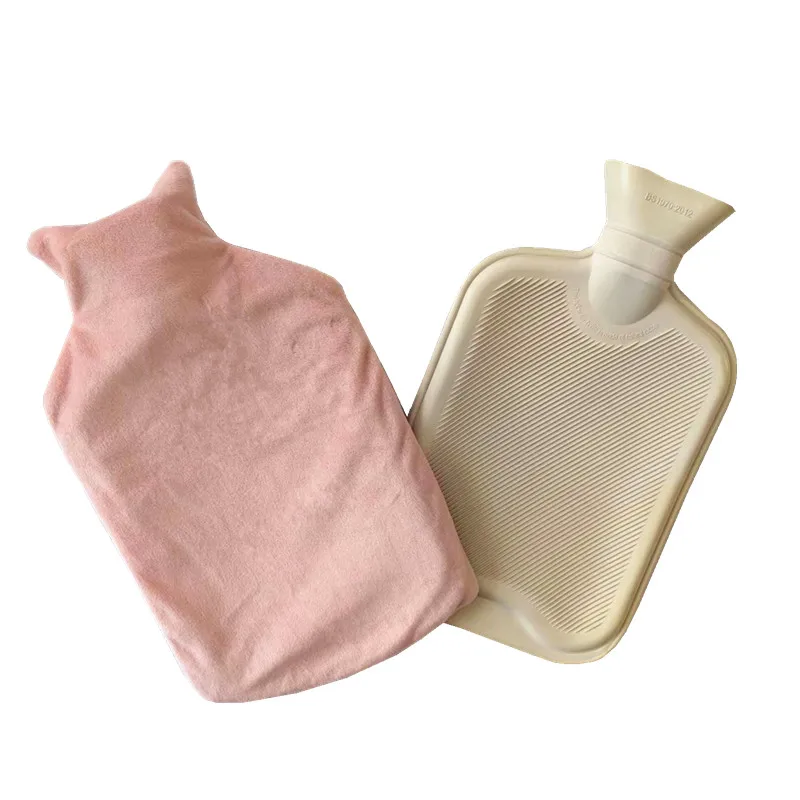 Custom Plush Cloth Cover Water Filled Hot-water Bag Cute Hot Water Bottle