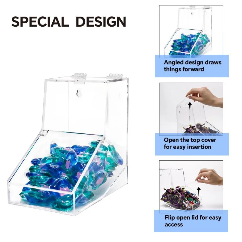 Jihong Custom clear acrylic chocolate display stands Candy Display Rack Storage Box for Supermarket Retail Store