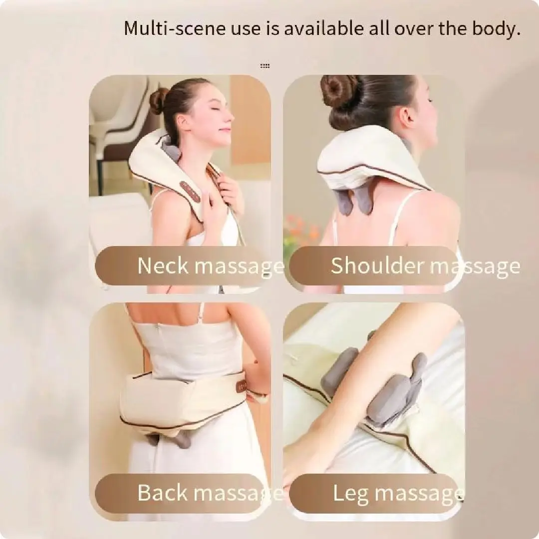 OEM New Neck Shiatsu Massage Belt Neck Back Shoulder Massager U-shape Electric Neck Massager
