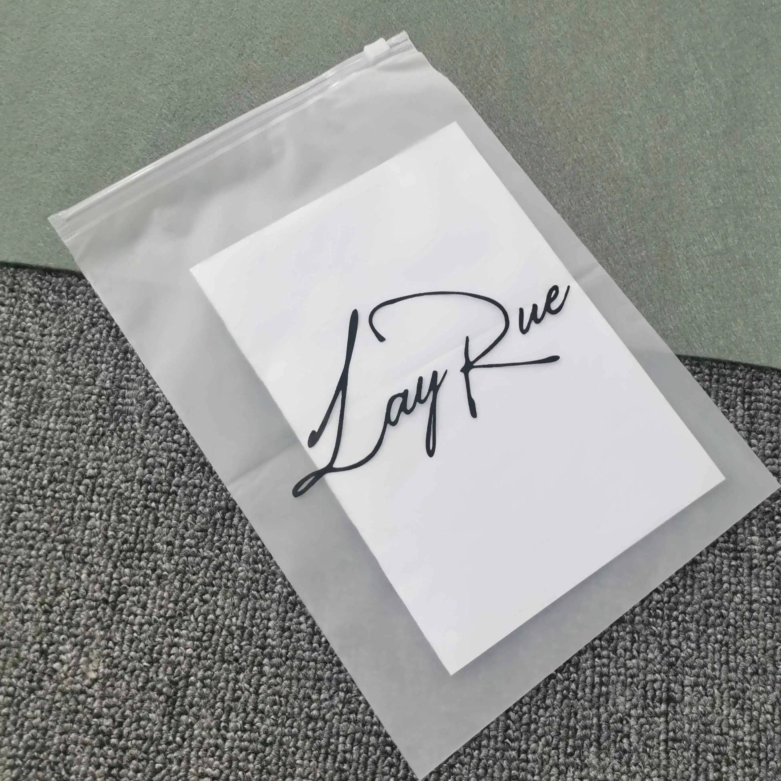 Free Shipping Clothes Bag Zipper Frosted Custom Plastic Clear Laminated for Other Underwear Packaging