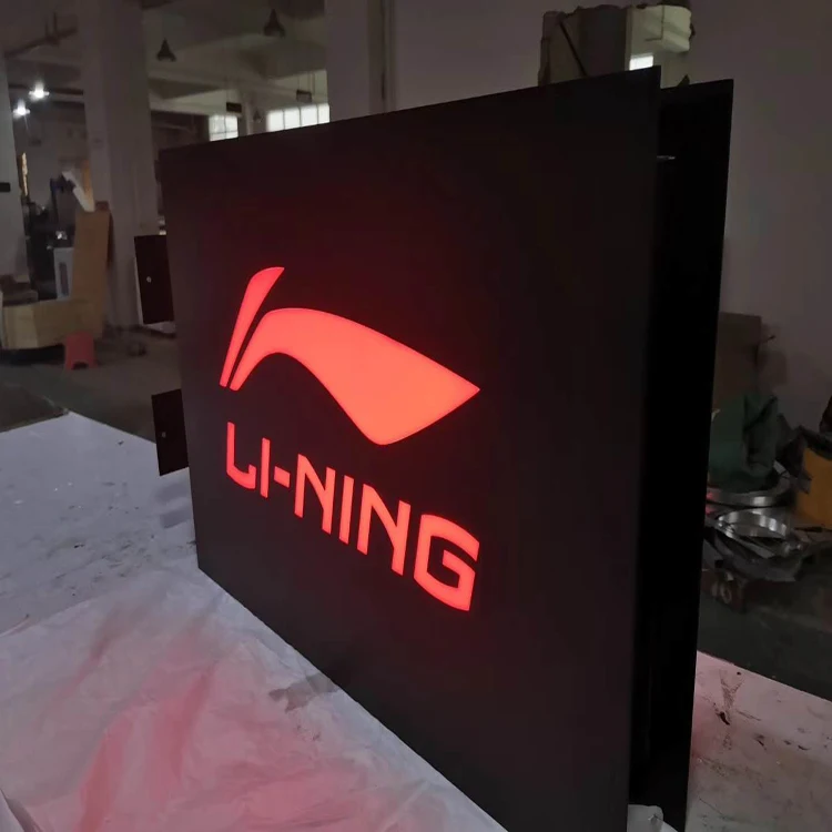 Custom illuminated acrylic led light up display sign double sides light box