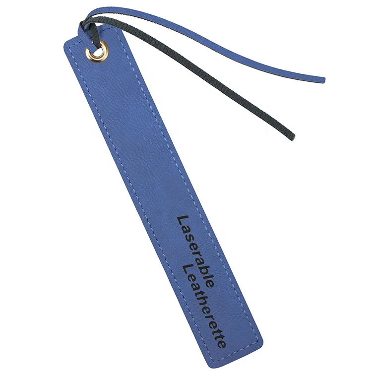 Laser Pu Leather BookmarK Custom Logo Bookmark Pu Leather Tags Printing And Bookmarks
