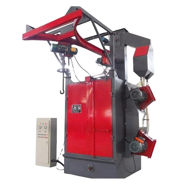 Plastic spray electrophoresis hanger shot blasting machine