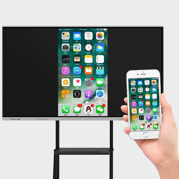 55 65 75 85 inch  Mobile Smart Board Interactive Whiteboard Smart Board Teaching Touch Board Wireless Pen for Classroom School