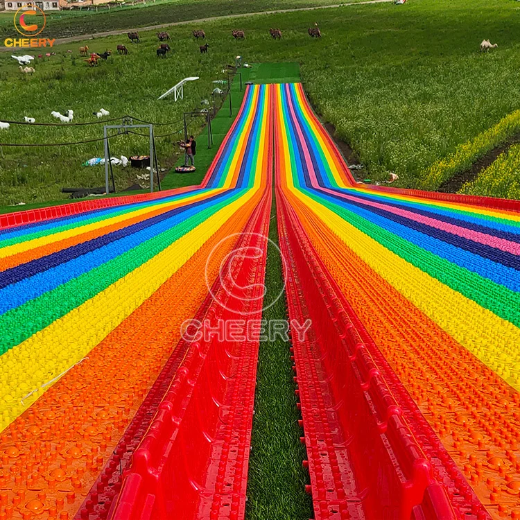 Cheery Amusement one-stop service amusement park no foundation Rainbow Slide grass slide plastic slide