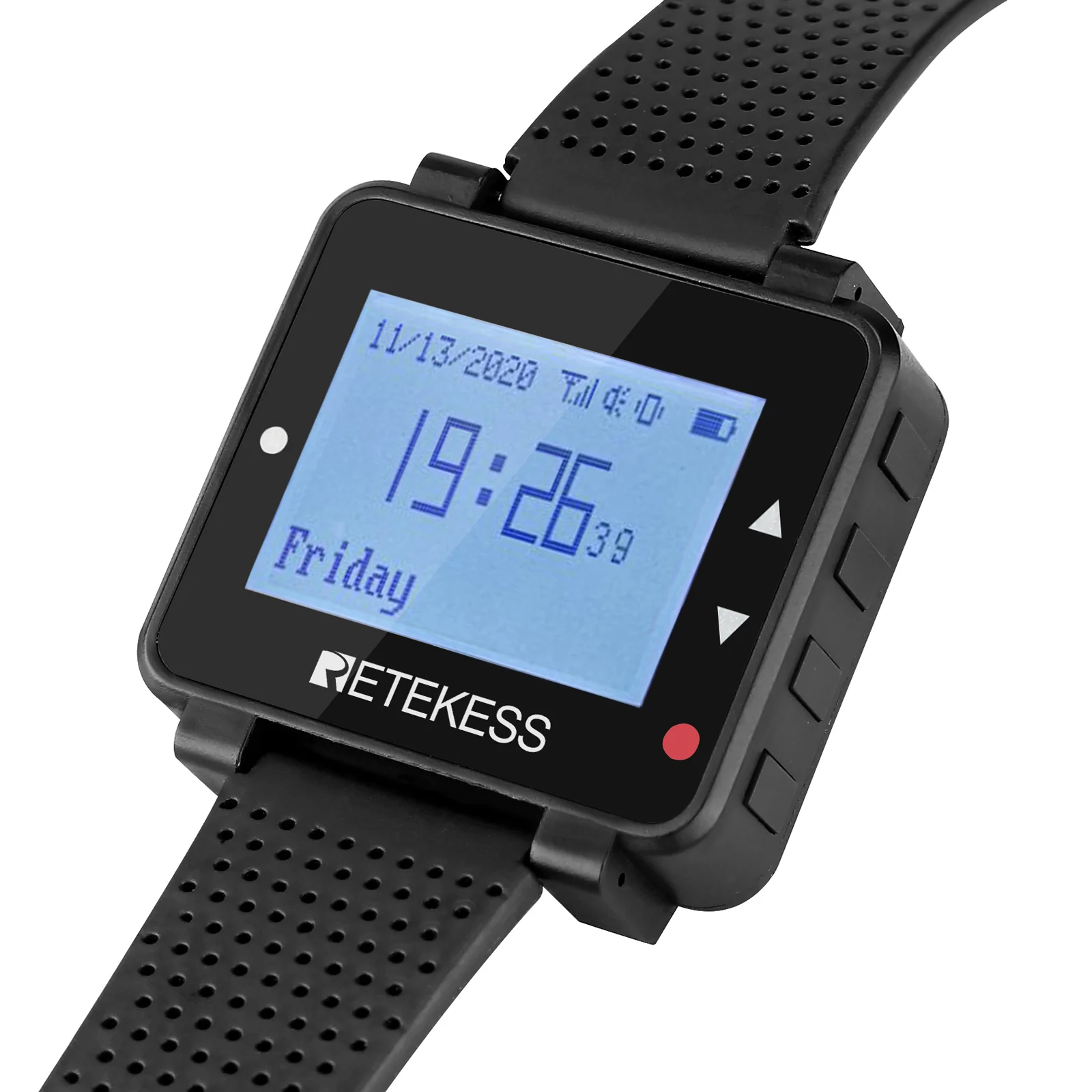 LCD screen Seven languages (EN/RU/PT/FR/DE/ES/IT) Wireless Wrist Watch Receiver Retekess T128