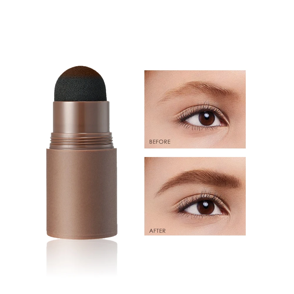 Best Price 3D Eyebrow Stamp and Stencil Kit Eye Brow Waterproof Eyebrow Powder Stick Long Lasting Black Eyebrow