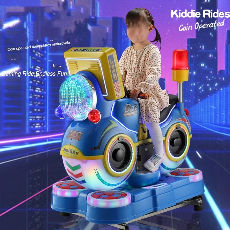 Coin Operated Kiddie Rides Luxury Didi single motorcycle Great Quality With Interactive Game LCD Screen