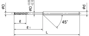 
Tungsten Carbide TiAN Coating KHRA-4 Machine Long Shank Reamer 
