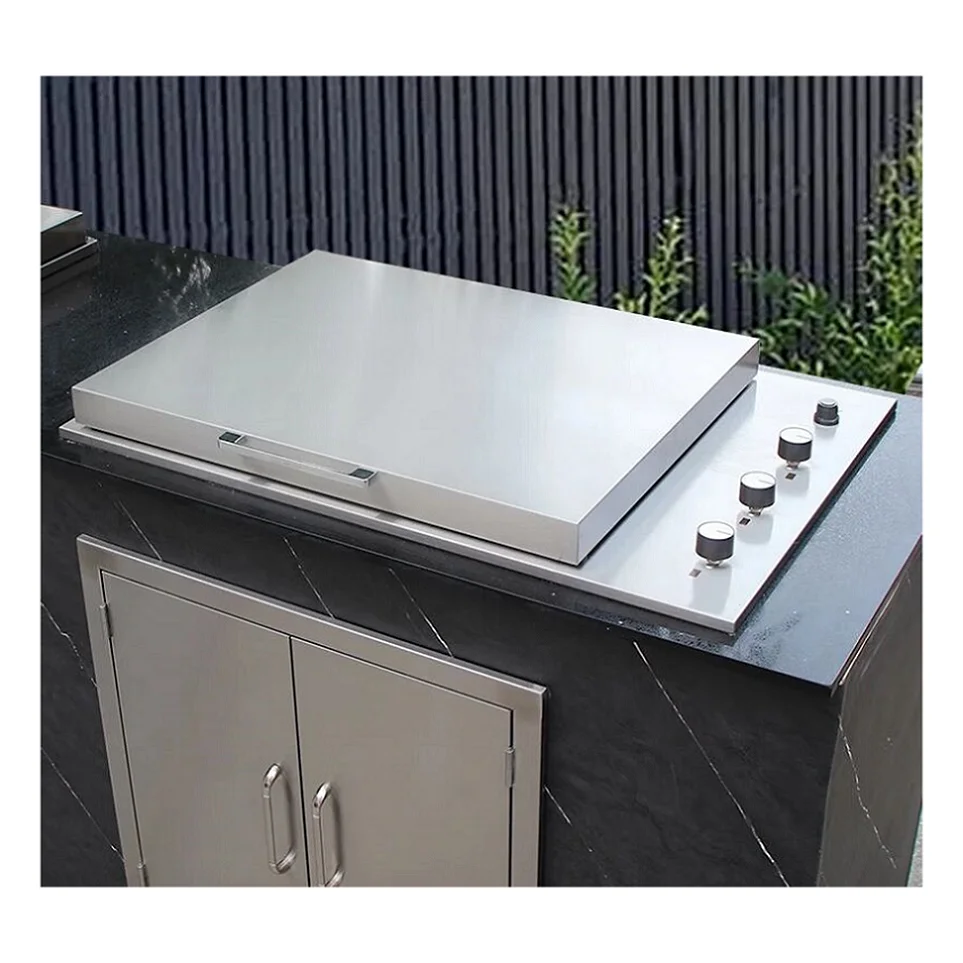 3 Burner outdoor counter top stainless steel garden camping outdoor barbecue propane Gas grill bbq Mini