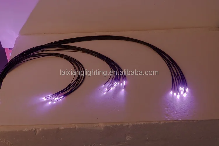 0.75mm -3mm  pmma with black sleeve optical fiber cables