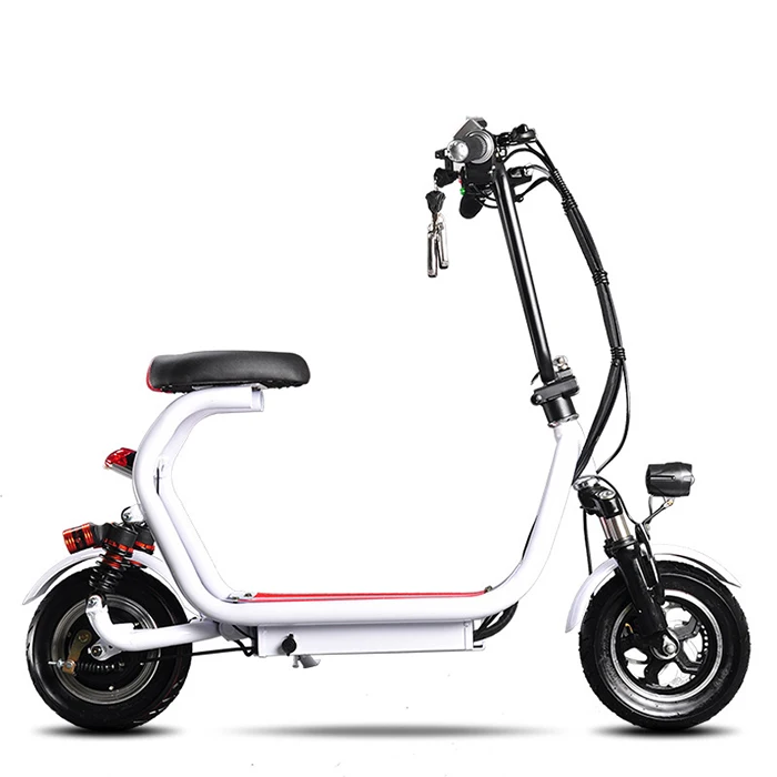 Wholesale 10inch citycoco electric tandem bike fat tire mini 48V10Ah long range cheap moped electric scooter for adults