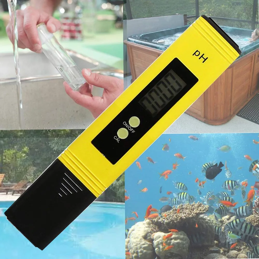 PH Tester Digital PH Meter, Professional PH Pen with 0.01 PH High Accuracy, 0-14 PH Measurement Range, Ideal Water PH10