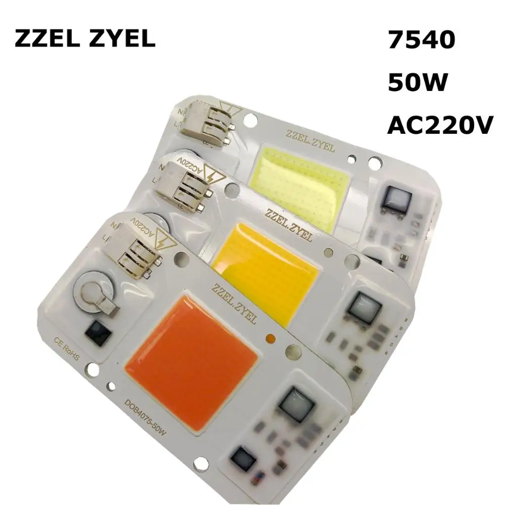 DIY cob ld grow light kit driverless led cob chip 50w DOB 220v Led COB  Full Spectrum Plant Grow Light xcb3590