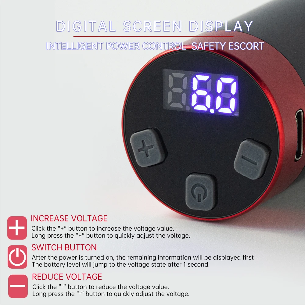 Wholesale Price Digital Mini chargers batteries Wireless connector tattoo machine Power Supply