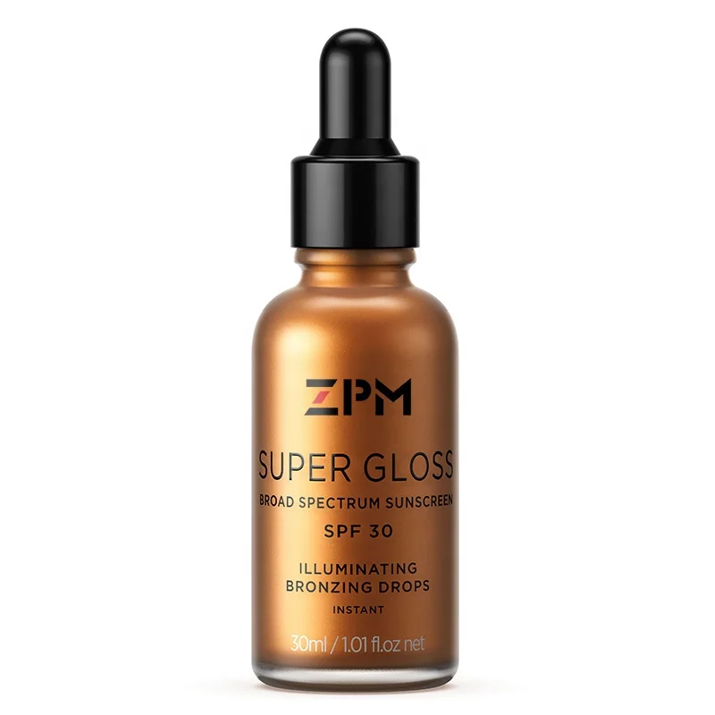ZPM OEM/ODM 100% Vegan Tanning Oil Makeup Shimmering Body Oil Bronze Skin Oil