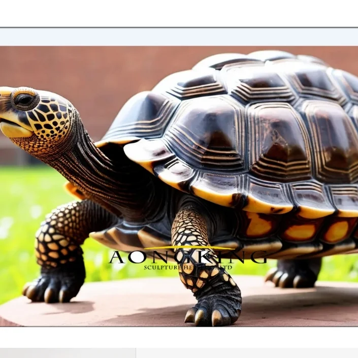 Eye-catching design bronze tortoise statue Indian Star Tortoise sculpture