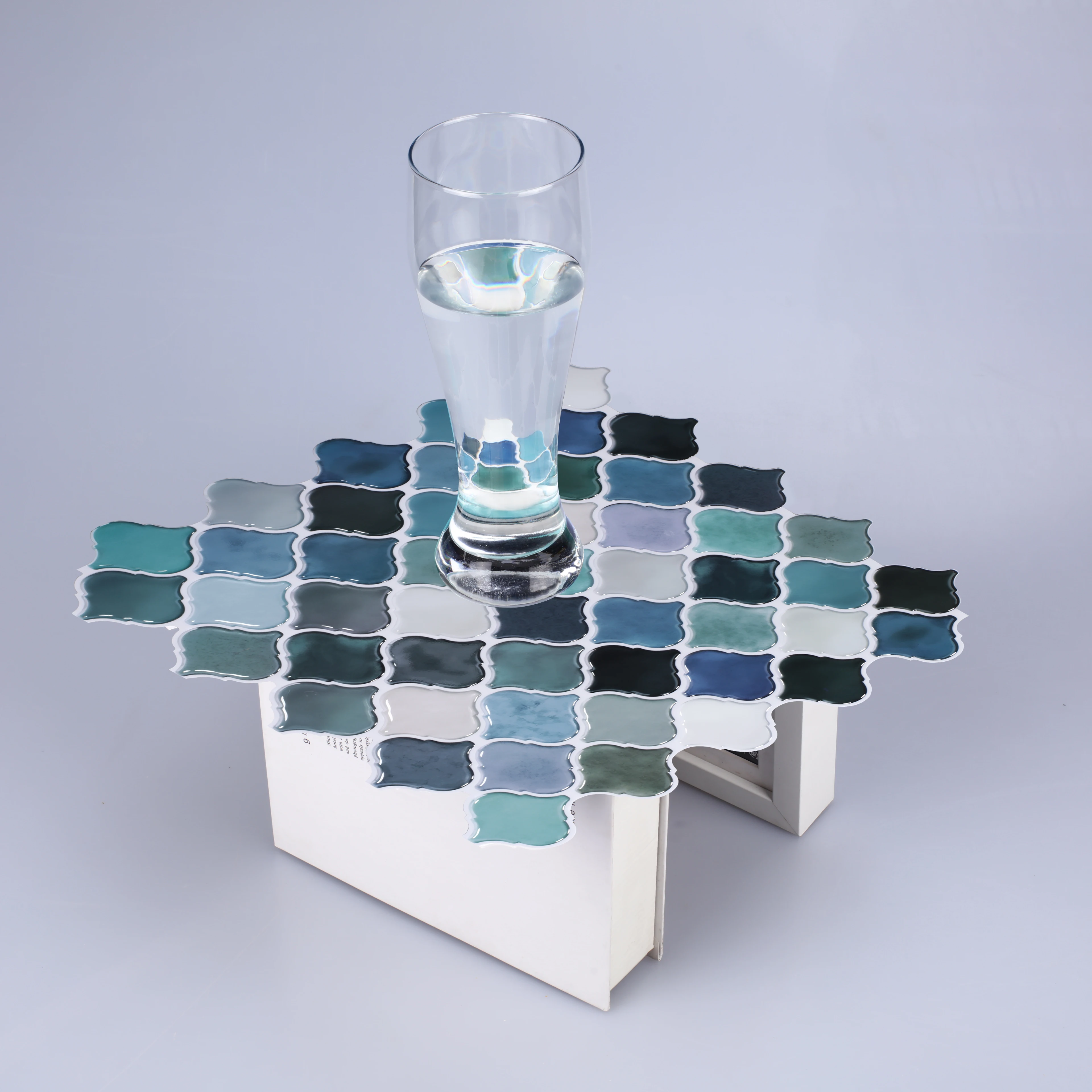 Thicker Green Lantern Sticker Marble Self Adhesive Wall Tiles Waterproof Anti Mold Easy Stick on Backsplash For Bathroom