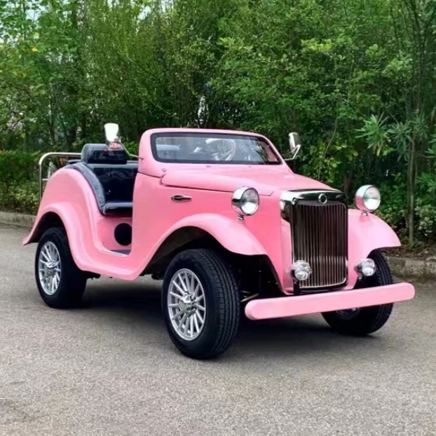 Classic Retro Style Electric Golf Cart 2-Seater and 4-Seater with Modern Technology