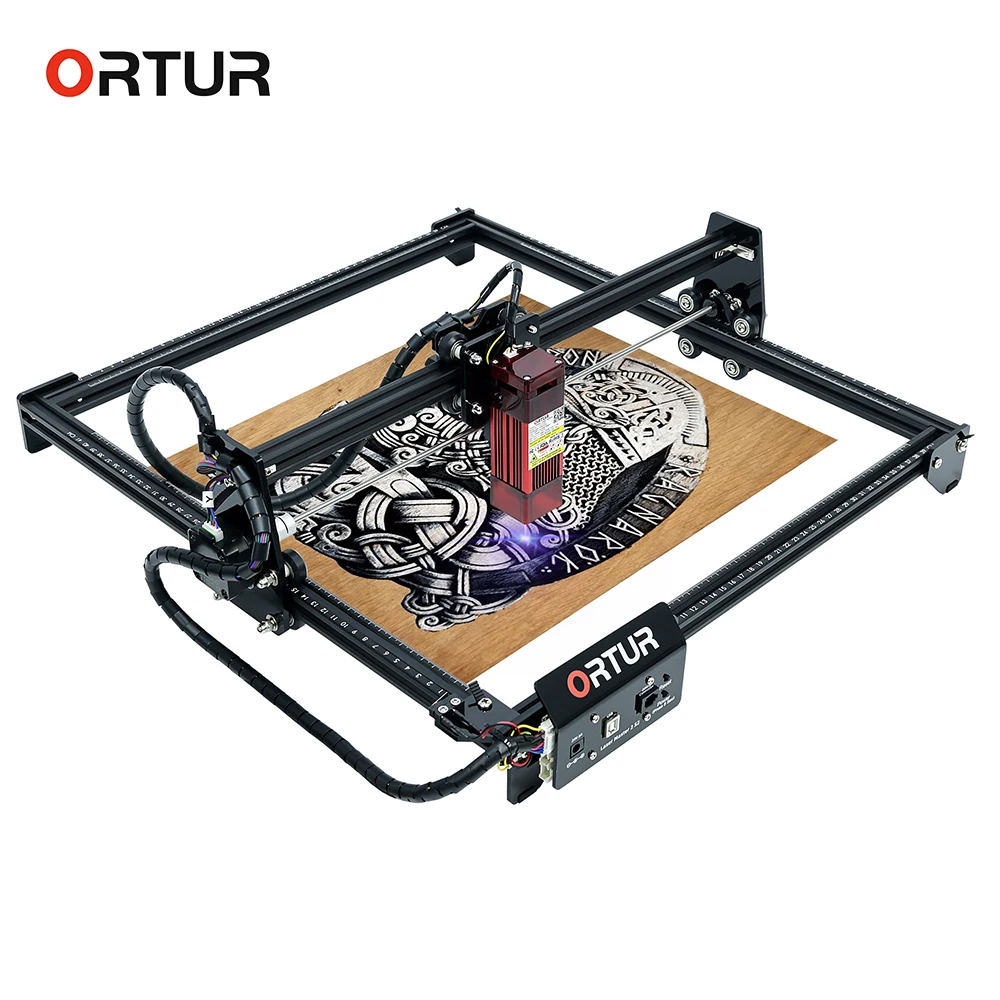 2021 Newest Laser Engraving Machine 40W CO2 3020 Laser Cutting Machine with Exhaust Fan USB Port