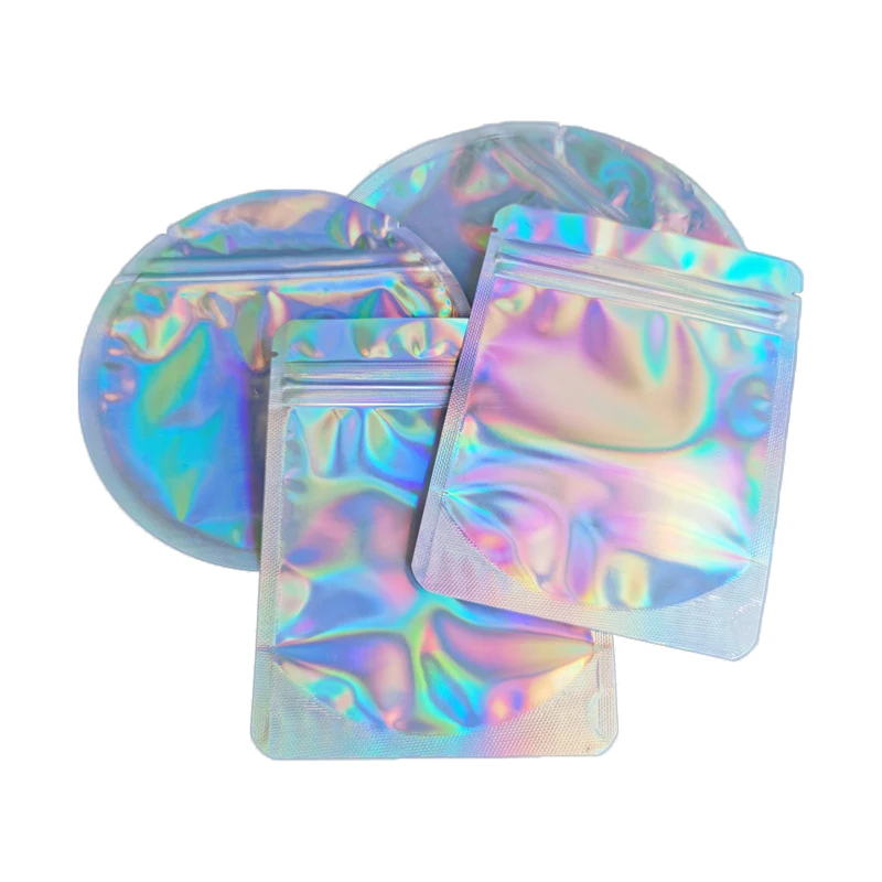 3.5 gram 4*5 inches CR Smell Proof Holographic Laser Mylar Bag in Stock