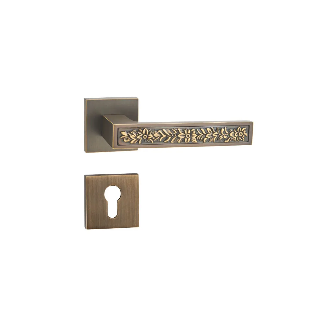 New Chinese room lock Bedroom hotel quiet door household brass split lock mechanical square handle lock