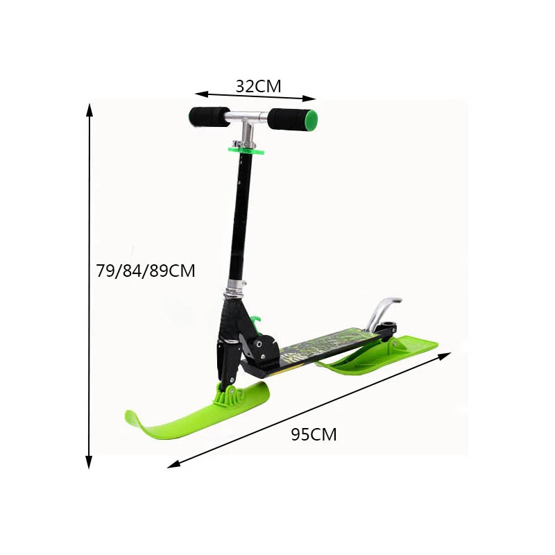 Factory Price Custom 2 in 1 Snow Scooter Summer and Winter Kick Ski for Kids Sale Multiple Colors