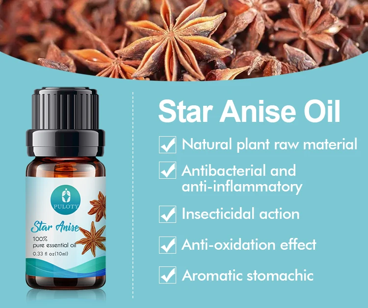 Wholesale bulk aniseed oil free sample star anise oil private label pure natural organic star anise essential oil for perfume