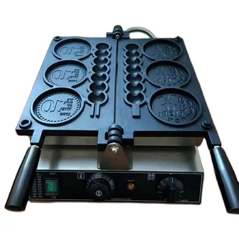 New 2 in 1 Mixer Coin Waffle Egg Waffle Lolly Stick Ball Waffle Machine