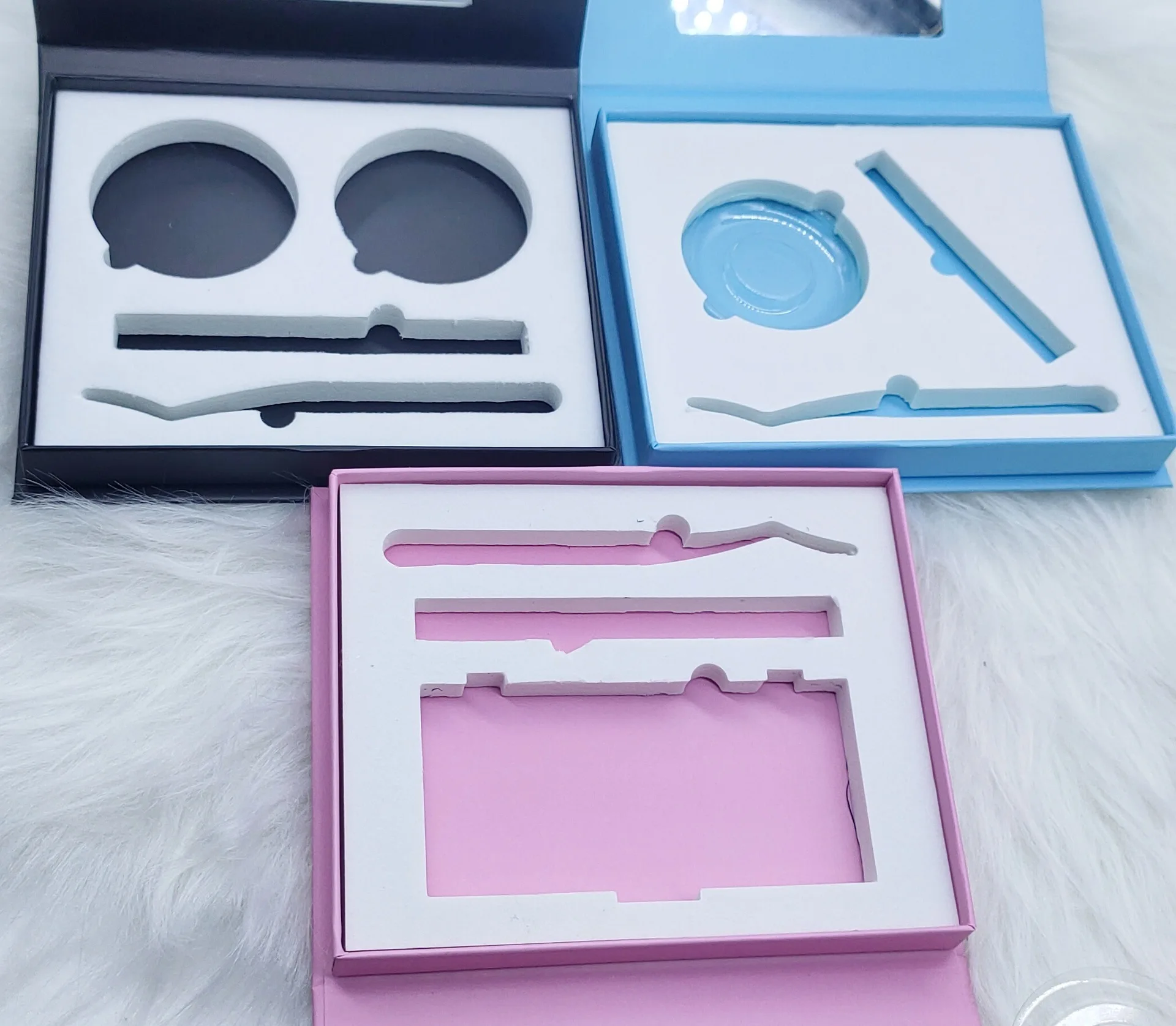 Segmented lashes packaging private label DIY eyelash cluster 3D faux mink silk segmented pre-cut lash cluster kit box wholesale