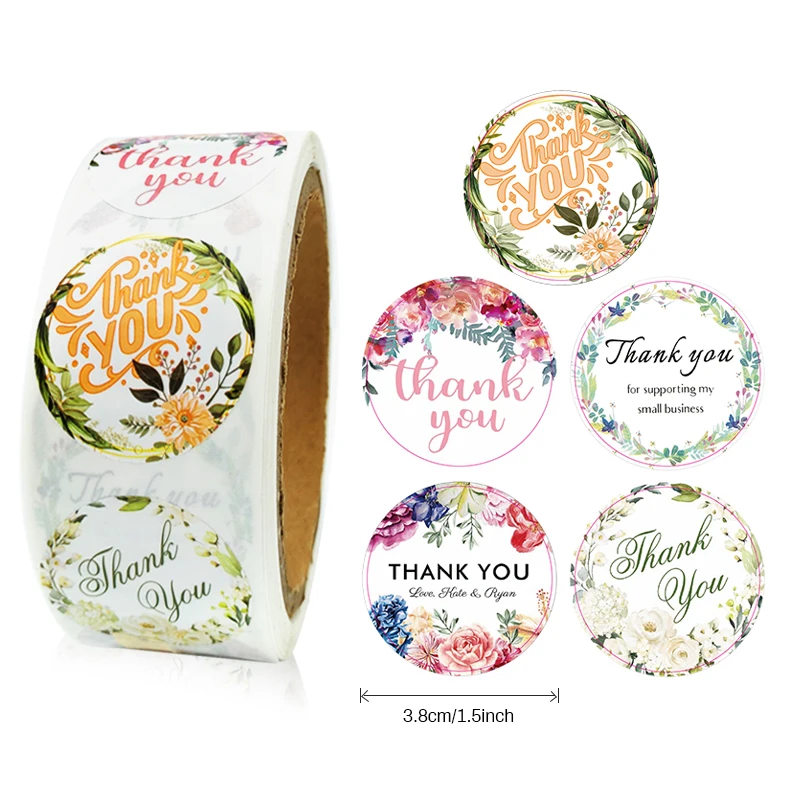 logo printed label sticker paper thank you for supporting my small business sticker