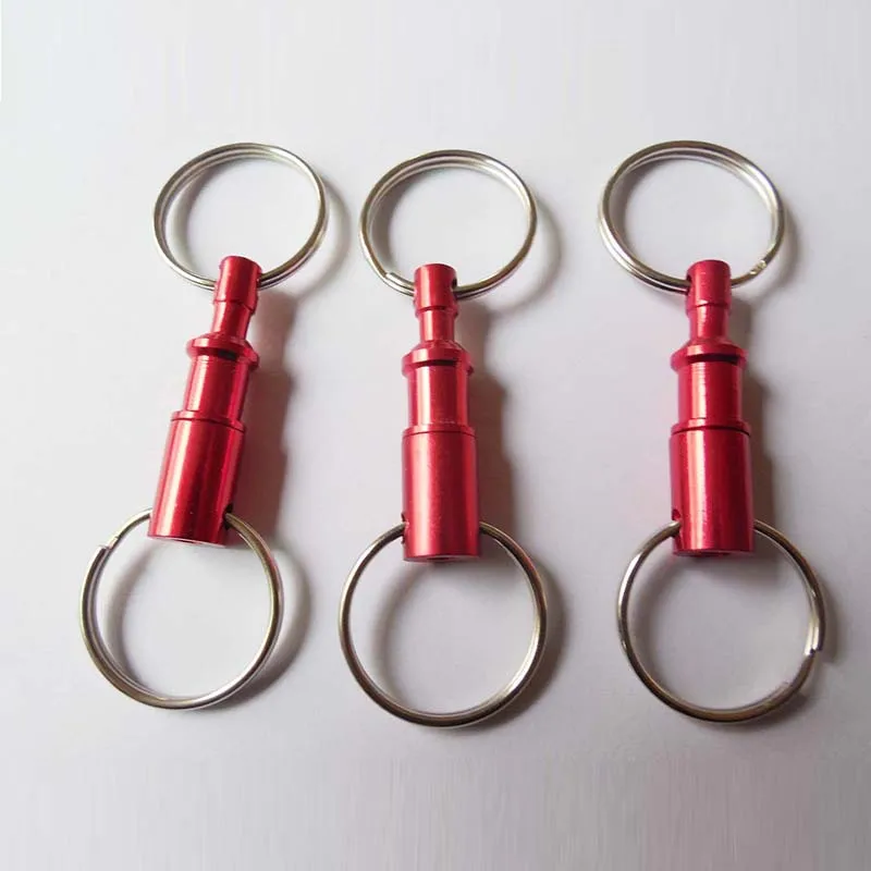 Multi Pull-Apart Removable Handy Key Ring Quick Release Pull-open Key Chain Aluminum Alloy Double Detachable Keychain