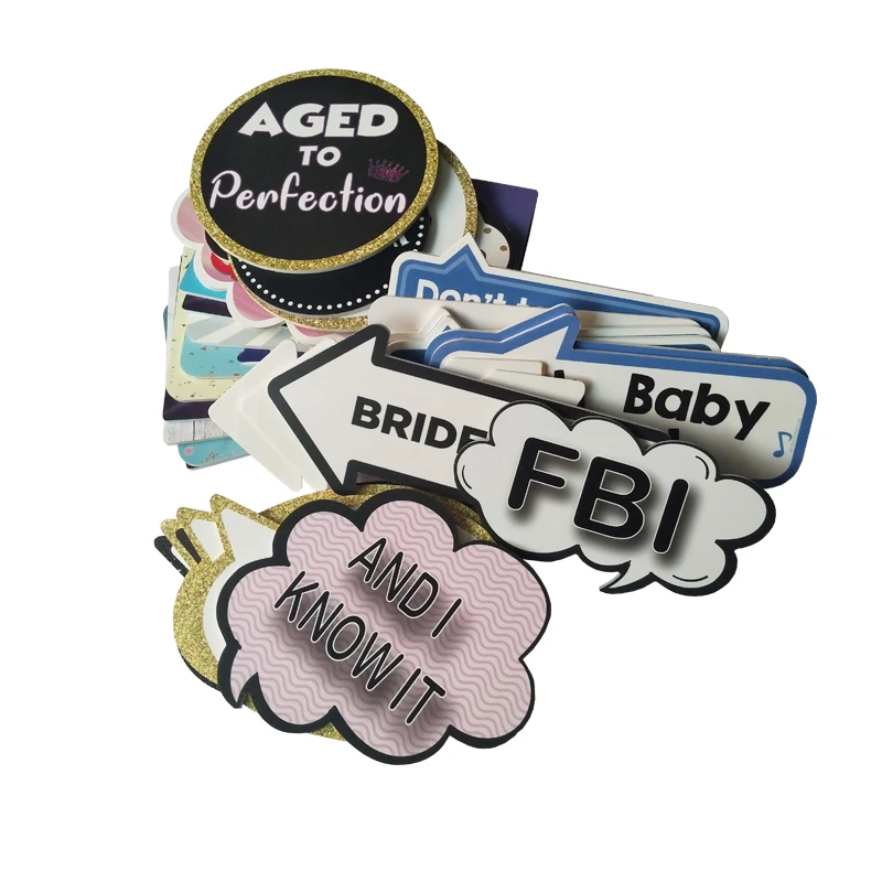 Waterproof pvc photo booth props for corporate party events decoration