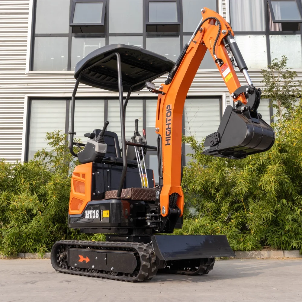 HIGHTOP Engineering Construction Machinery 360 Degree Rotation HT18 Mini Excavator Mini Diggger